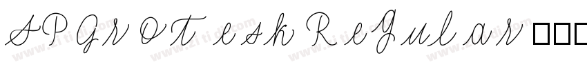 SPGrotesk Regular字体转换